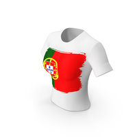 Portugal Country Flag Paint On T Shirt Women PNG & PSD Images