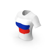 Russia Country Flag Paint On T Shirt Women PNG & PSD Images