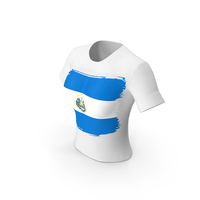 Salvador Country Flag Paint On T Shirt Women PNG & PSD Images
