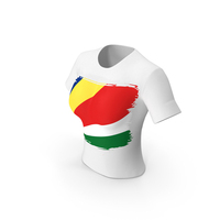 Seychelles Country Flag Paint On T Shirt Women PNG & PSD Images