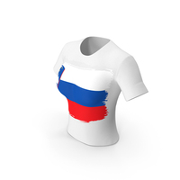 Slovenia Country Flag Paint On T Shirt Women PNG & PSD Images
