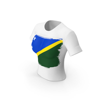Solomon Country Flag Paint On T Shirt Women PNG & PSD Images