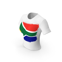 South Africa Country Flag Paint On T Shirt Women PNG & PSD Images