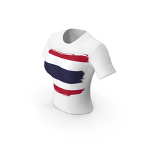 Thailand Country Flag Paint On T Shirt Women PNG & PSD Images