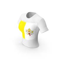 Vatican City Country Flag Paint On T Shirt Women PNG & PSD Images
