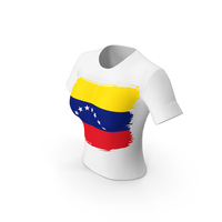 Venezuela Country Flag Paint On T Shirt Women PNG & PSD Images