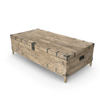 Cayden Campaign Rectangular Trunk Table PNG & PSD Images