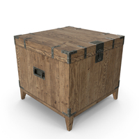 Cayden Campaign Trunk Side Table PNG & PSD Images