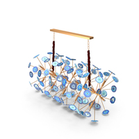 Chandelier Blue Line PNG & PSD Images