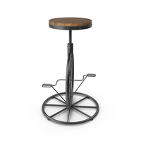 Charles Bicycle Wheel Adjustable Bar Stool PNG & PSD Images