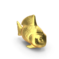 Golden Fish Statue PNG & PSD Images