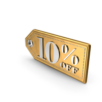 10 Percent Off Gold PNG & PSD Images