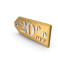 20 Percent Off Gold PNG & PSD Images