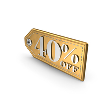40 Percent Off Gold PNG & PSD Images