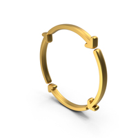Circular Arrows Gold Symbol PNG & PSD Images