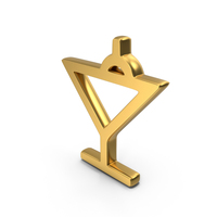 Cocktail Drink Gold Symbol PNG & PSD Images