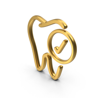 Dental Check Gold Symbol PNG & PSD Images