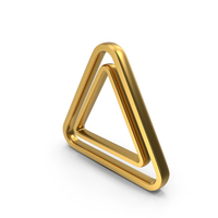 Triangle Gold Symbol PNG & PSD Images