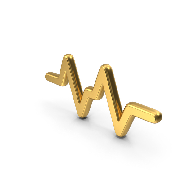 Wave Pulse Gold Symbol PNG & PSD Images