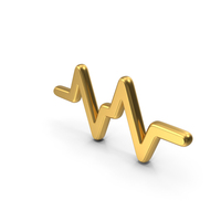 Wave Pulse Gold Symbol PNG & PSD Images