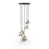 20th Century Factory Filament Metal Round Pendant PNG & PSD Images