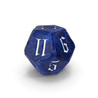 D12 Die Blue PNG & PSD Images