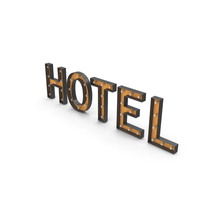 Hotel Sign With Bulb PNG & PSD Images
