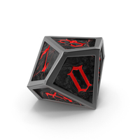 D10 Die Black Red PNG & PSD Images