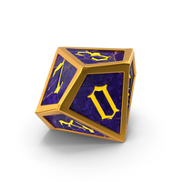 D10 Die Purple Gold PNG & PSD Images