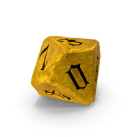 D10 Die Yellow PNG & PSD Images