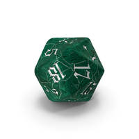 D20 Die Green PNG & PSD Images