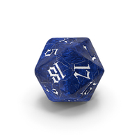 D20 Die Blue PNG & PSD Images