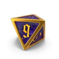 D8 Die Purple Gold PNG & PSD Images
