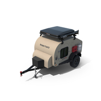 Camping Beige Trailer Teardrop Lights On PNG & PSD Images