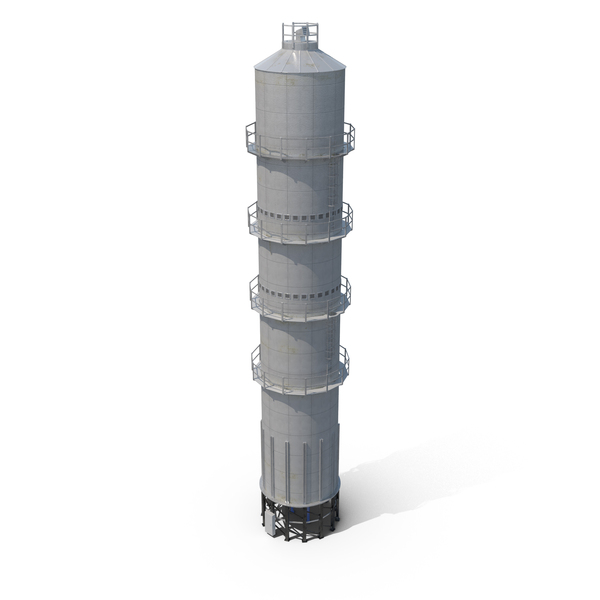 Industrial Silo With External Staircase PNG & PSD Images