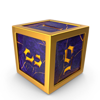 D6 Die Purple Gold PNG & PSD Images