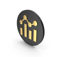 Analytic Icon Black Gold PNG & PSD Images