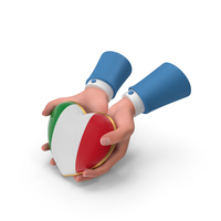 Italy Country Heart Flag Hold In Hands PNG & PSD Images