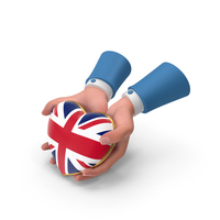 United Kingdom Country Heart Flag Hold In Hands PNG & PSD Images