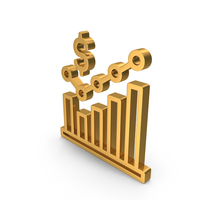 Dollar Growth Chart Bar Graph Market PNG & PSD Images