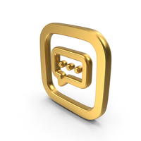 Chat Gold Symbol PNG & PSD Images