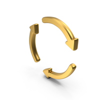 Circulation Arrow Gold Symbol PNG & PSD Images