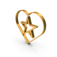 Star In Heart PNG & PSD Images