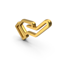 Open Palm Gold Symbol PNG & PSD Images