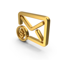 Payment Email Gold Symbol PNG & PSD Images