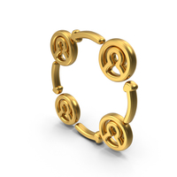 People Network Gold Symbol PNG & PSD Images