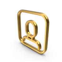 User Profile Gold Symbol PNG & PSD Images