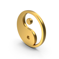 Ying Yang Gold Symbol PNG & PSD Images