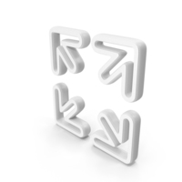 Expand White Symbol PNG & PSD Images