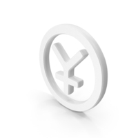 Yen White Symbol PNG & PSD Images